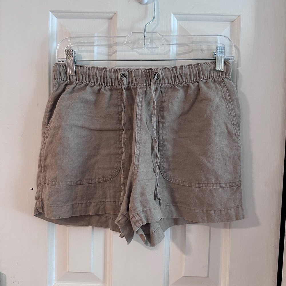 100% Linen C&C California Tan Shorts Size Small S